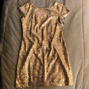 White House Black Market Size: M gold sequin dress